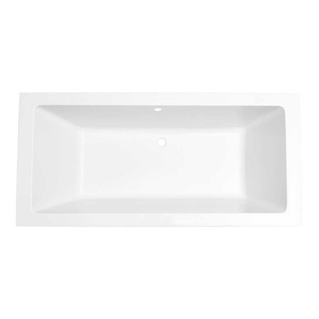 Wiesbaden Santino SQ Inbouw Duo Ligbad Acryl Mat Wit 180cm